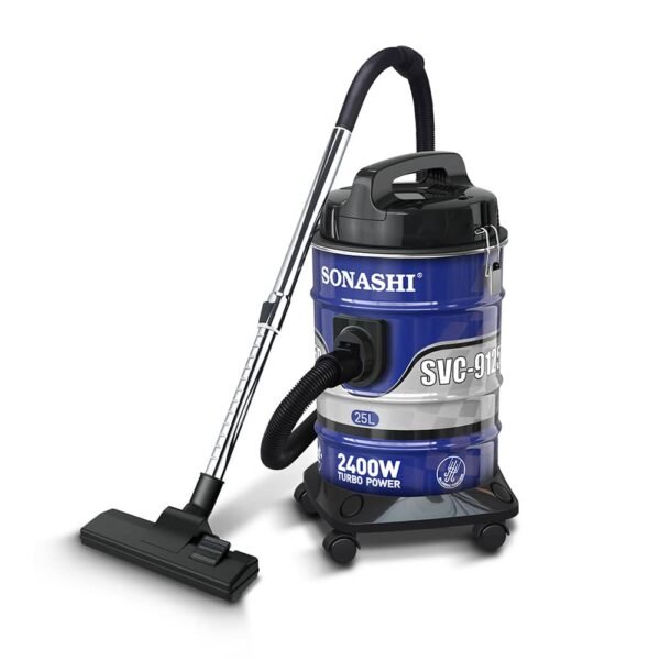 Sonashi Aspirateur 25 L puissante et silencieuse Filtration multi-niveaux SVC-9125D-2400 W, Noir et bleu – Image 4